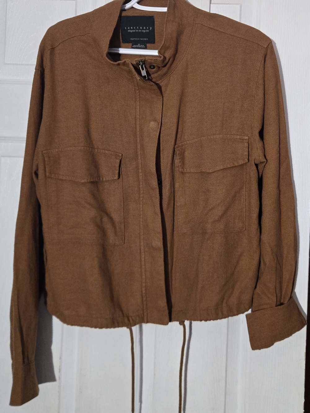 Sanctuary Utility Jacket in Chestnut Brown